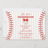 Invitation Fête des mariées de base-ball de sport Homerun (Devant)