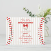 Invitation Fête des mariées de base-ball de sport Homerun (Debout devant)