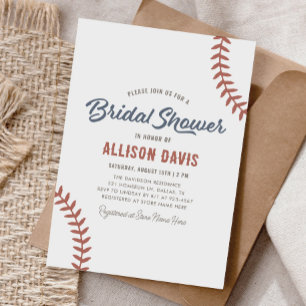 Invitation Fête des mariées de baseball
