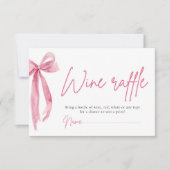 Invitation Fête des mariées de billet pour vin blanc rose (Devant)