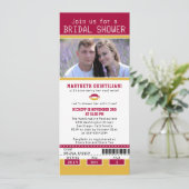 Invitation Fête des mariées de billets de football en or Cran (Debout devant)