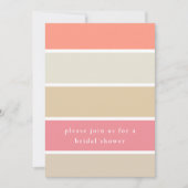 Invitation Fête des mariées de bloc couleur Tan Peach Tan de  (Devant)