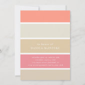 Invitation Fête des mariées de bloc couleur Tan Peach Tan de  (Dos)