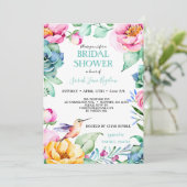 Invitation Fête des mariées de Boho de colibri (Debout devant)