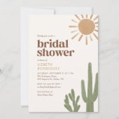 Invitation Fête des mariées de Boho Desert Cactus (Devant)