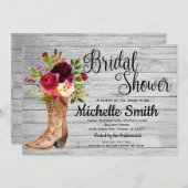 Invitation Fête des mariées de Boho Ouest Rustique (Devant / Derrière)