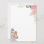 Invitation Fête des mariées de bois floral en terre cuite (Dos)