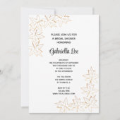 Invitation Fête des mariées de bord de feuille d'érable autom (Devant)