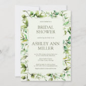 Invitation Fête des mariées de bordure florale rustique class (Devant)