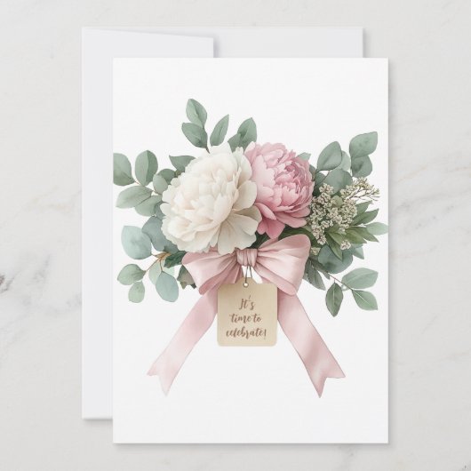 Invitation Fête des mariées de boue rose (Dos)