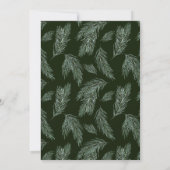 Invitation Fête des mariées de bouquet à feuillage persistant (Dos)