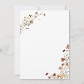 Invitation Fête des mariées de bouquet de Fleur sauvage blanc (Dos)