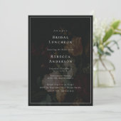 Invitation Fête des mariées de bouquet de fleurs élégantes (Debout devant)