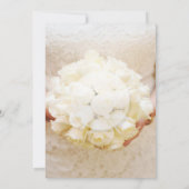 Invitation Fête des mariées de bouquet de Mariage blanc (Dos)