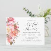 Invitation Fête des mariées de bouquet floral Dreamy Watercol (Debout devant)