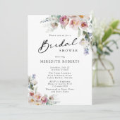 Invitation Fête des mariées de Bouquets d'Eucalyptus Floral R (Debout devant)
