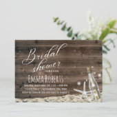 Invitation Fête des mariées de bouteille de poisson de plage  (Debout devant)