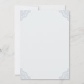 Invitation Fête des mariées de Bow bleu poussiéreux (Dos)