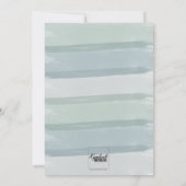 Invitation Fête des mariées de brosse à l'aquarelle coupée (Dos)