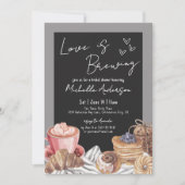 Invitation Fête des mariées de Brunch Café en tableau (Devant)