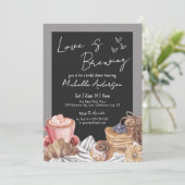 Invitation Fête des mariées de Brunch Café en tableau (Debout devant)