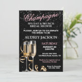 Invitation Fête des mariées de Brunch Champagne et Spa Day (Debout devant)