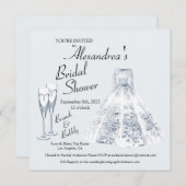 Invitation Fête des mariées de brunch et de bulle (Devant / Derrière)