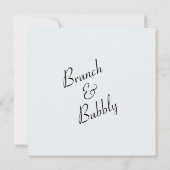 Invitation Fête des mariées de brunch et de bulle (Dos)