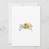 Invitation Fête des mariées de brunch et de tournesol mousseu (Dos)