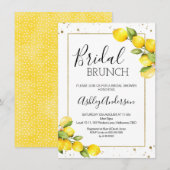 Invitation Fête des mariées de brunch nuptiale avec cadre d'o (Devant / Derrière)