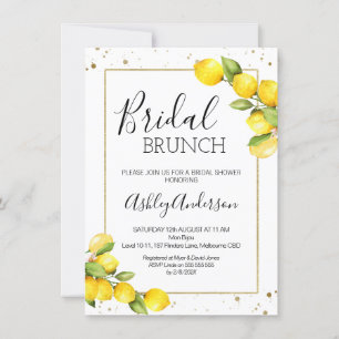 Invitation Fête des mariées de brunch nuptiale avec cadre d'o