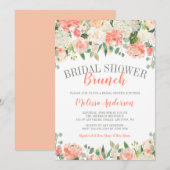 Invitation Fête des mariées de Brunch Pastel Aquarelle (Devant / Derrière)