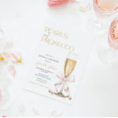 Invitation Fête des mariées de brunch Pink Pearls & Prosecco