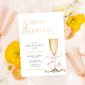 Invitation Fête des mariées de brunch Pink Pearls & Prosecco