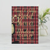 Invitation Fête des mariées de bulle de flanelle de Noël (Debout devant)