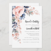 Invitation Fête des mariées de bulle et de brunch à script fl (Devant / Derrière)