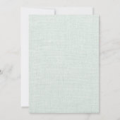 Invitation Fête des mariées de Burlap à la menthe jaune (Dos)