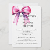 Invitation Fête des mariées de cabot rose (Devant)