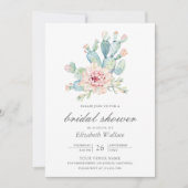 Invitation Fête des mariées de Cactus du désert de Terre douc (Devant)