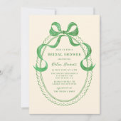 Invitation Fête des mariées de cadre à mâchoires dessinées à  (Devant)