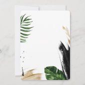 Invitation Fête des mariées de cadre d'arc Feuille Tropical é (Dos)