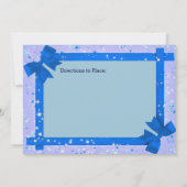 Invitation Fête des mariées de cadre de ruban bleu (Dos)