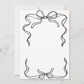 Invitation Fête des mariées de cadre de ruban noir simple (Dos)
