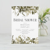 Invitation Fête des mariées de cadre rustique de verdure (Debout devant)