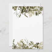 Invitation Fête des mariées de cadre rustique de verdure (Dos)