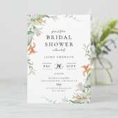 Invitation Fête des mariées de cadre végétal en Lily (Debout devant)