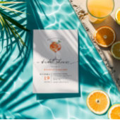Invitation Fête des mariées de calligraphie Aperol Spritz