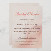 Invitation Fête des mariées de calligraphie de script en marb (Devant / Derrière)