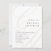 Invitation Fête des mariées de calligraphie d'élégance classi (Devant)