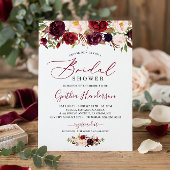 Invitation Fête des mariées de calligraphie florale du Boho d